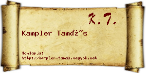 Kampler Tamás névjegykártya