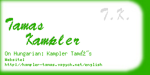 tamas kampler business card